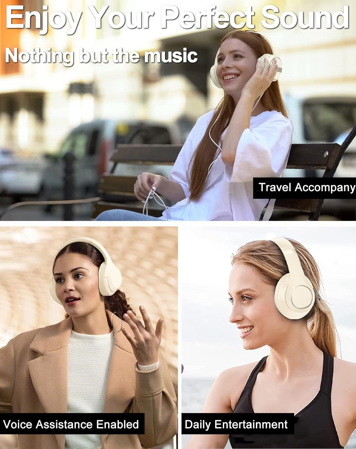 HiFi Stereo Wireless Bluetooth Headphones