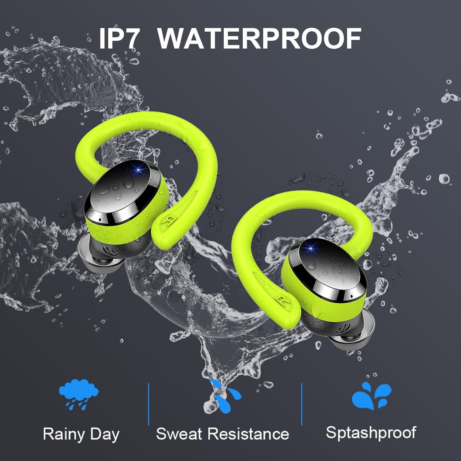 IP7 Waterproof with ENC Noise Cancelling Mic Bluetooth Earbuds
