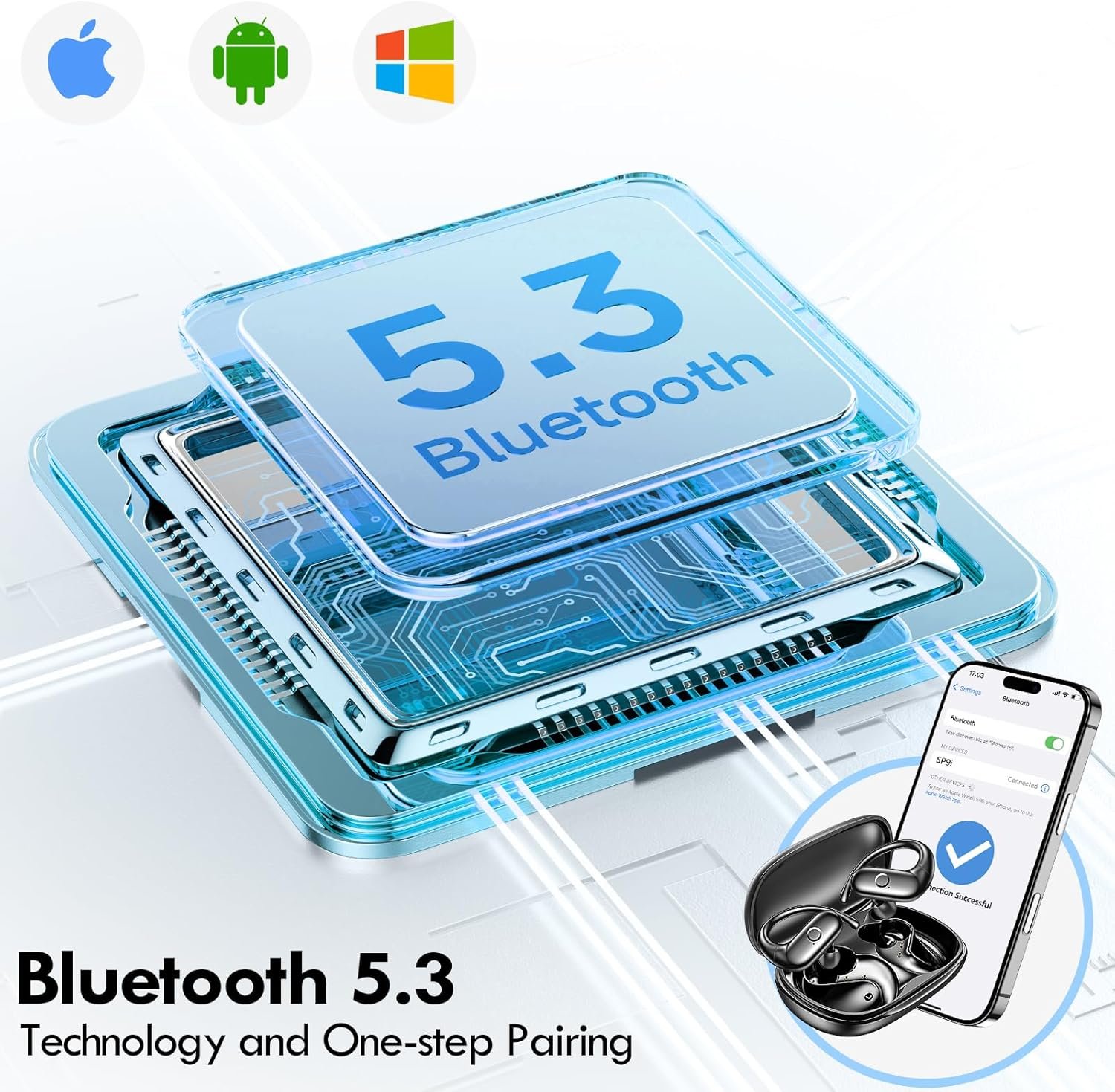 Wireless Bluetooth Over-Ear Headphones with Deep Bass