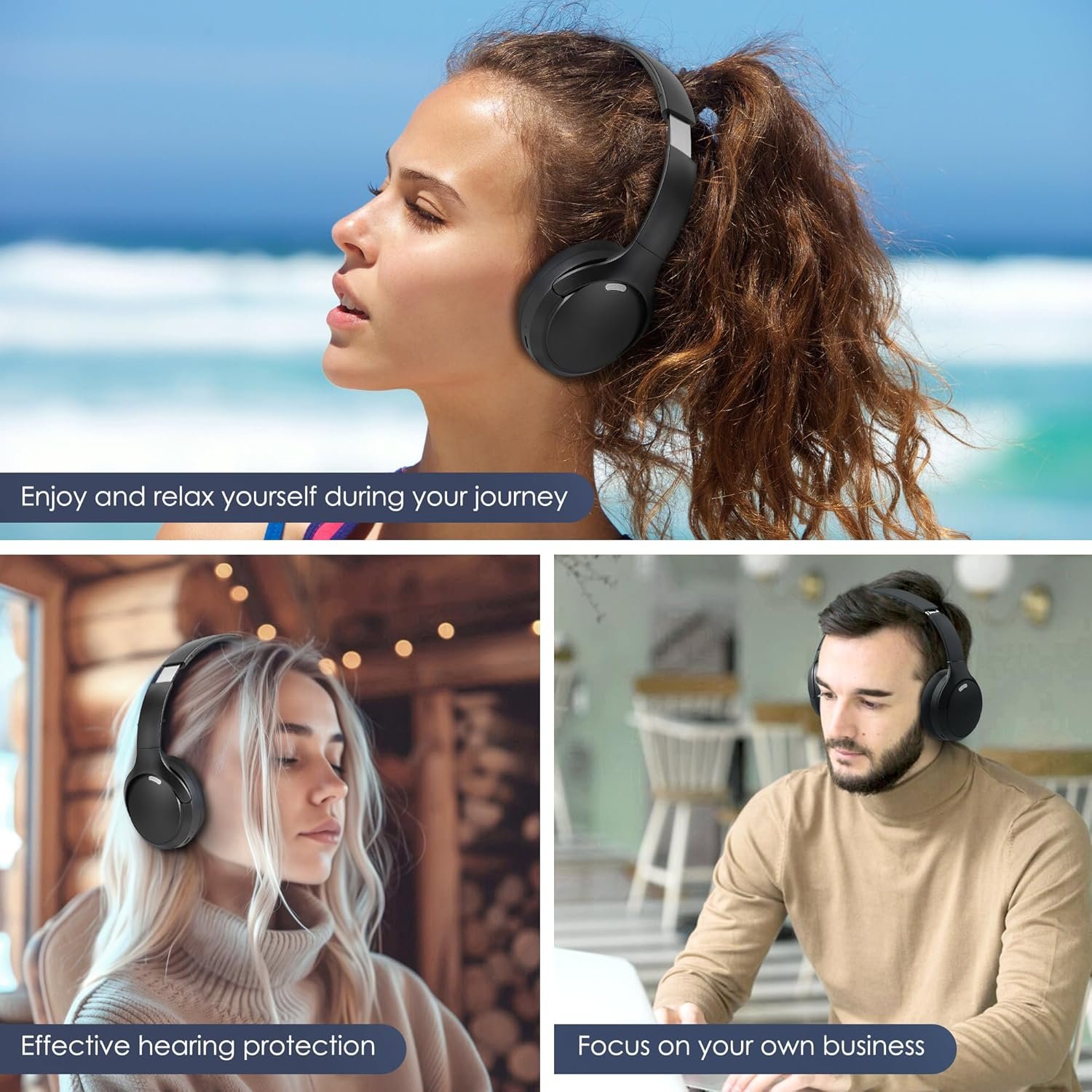 Foldable and lightweight Bluetooth 5.4 Headphones