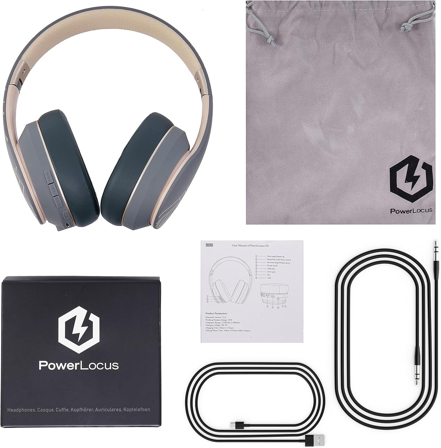 Foldable Wireless Bluetooth Over-Ear Headphones