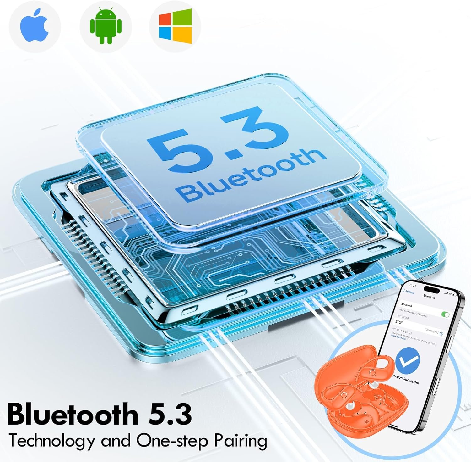 Wireless Bluetooth Over-Ear Headphones with Deep Bass