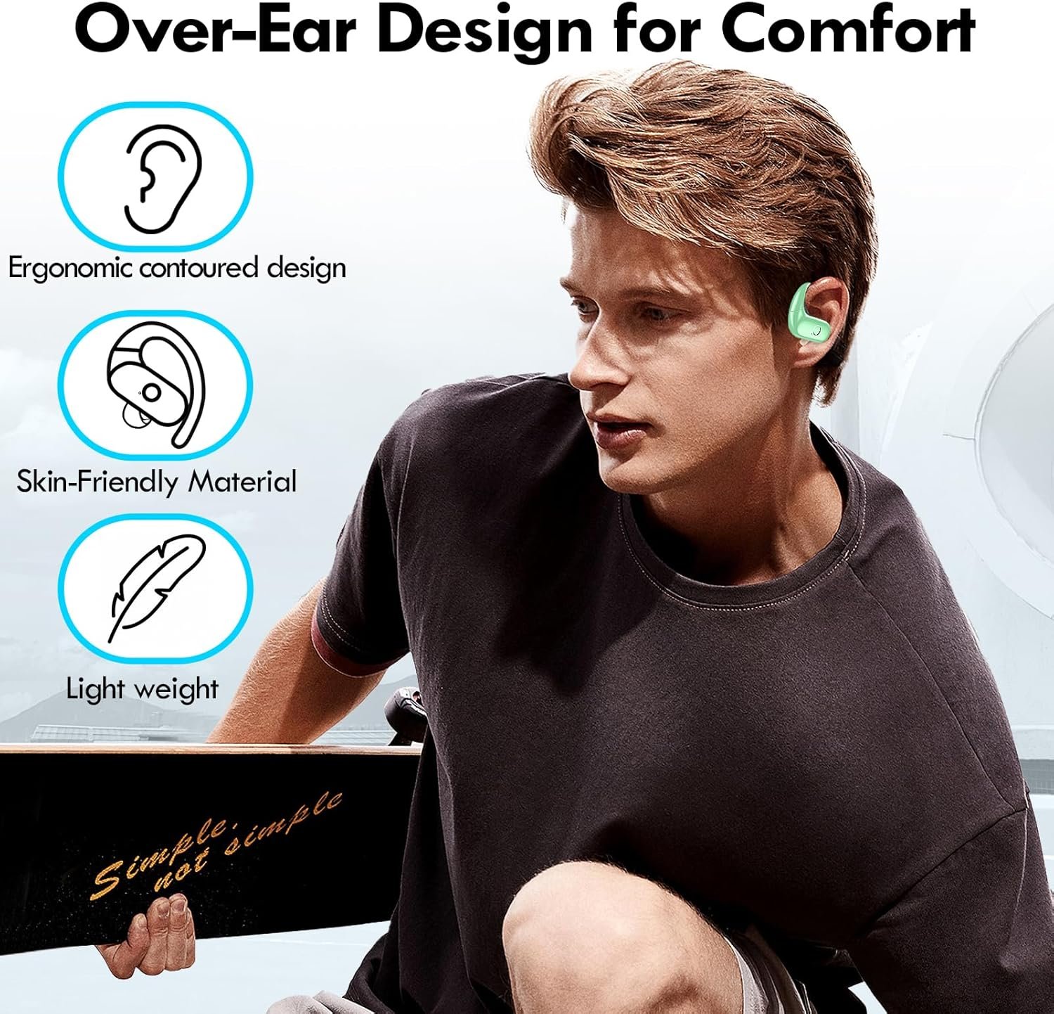 Wireless Bluetooth Over-Ear Headphones with Deep Bass