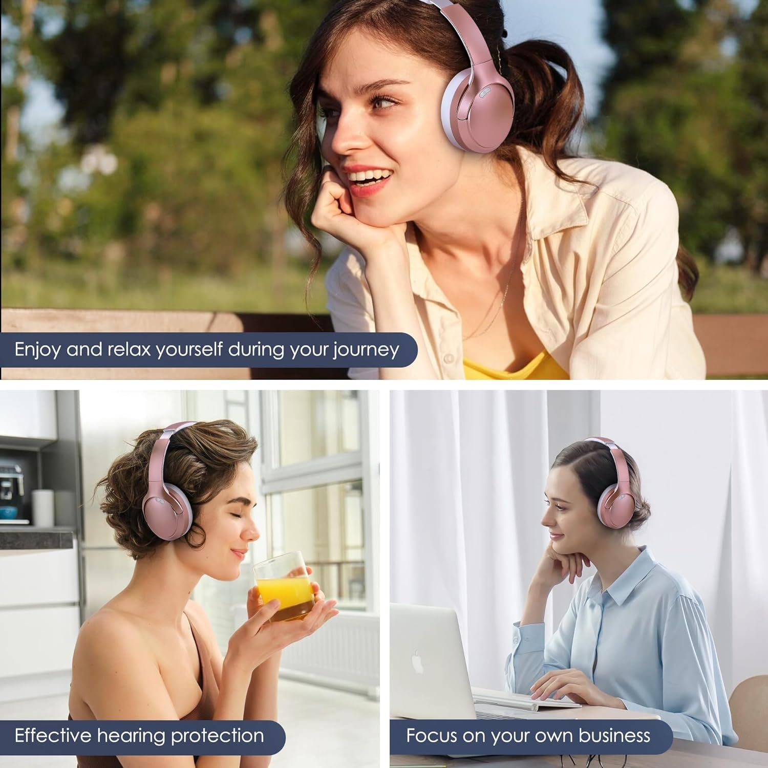 Foldable and lightweight Bluetooth 5.4 Headphones
