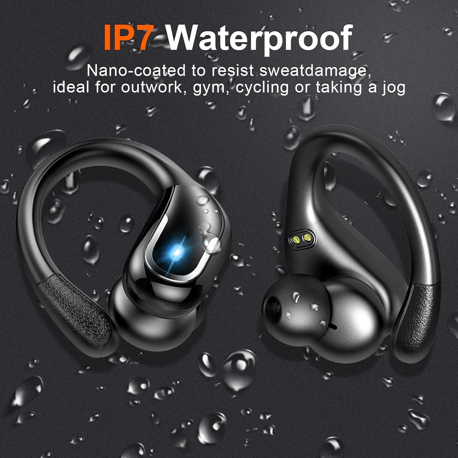IP7 Waterproof with ENC Noise Cancelling Mic Bluetooth Earbuds