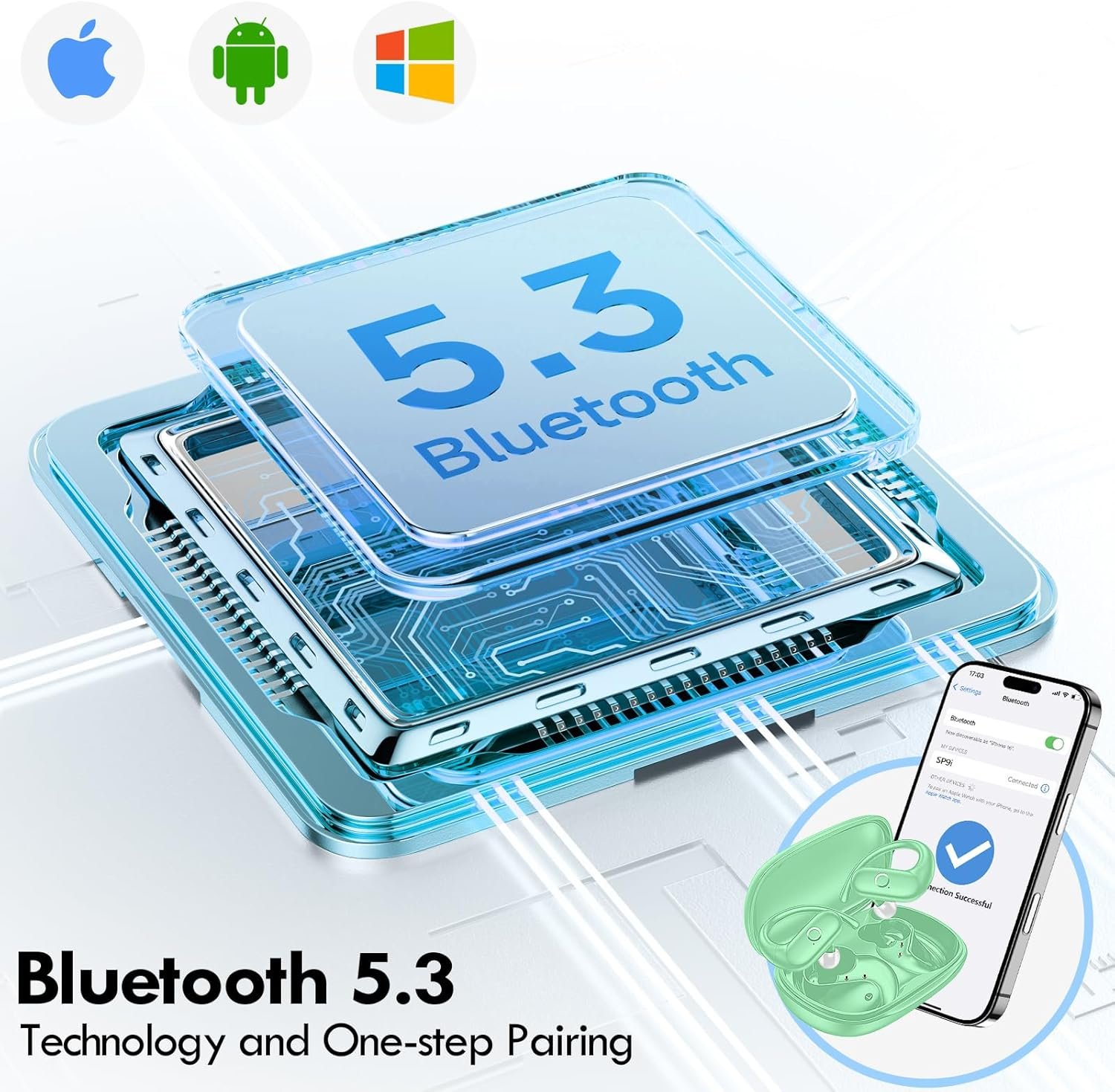 Wireless Bluetooth Over-Ear Headphones with Deep Bass