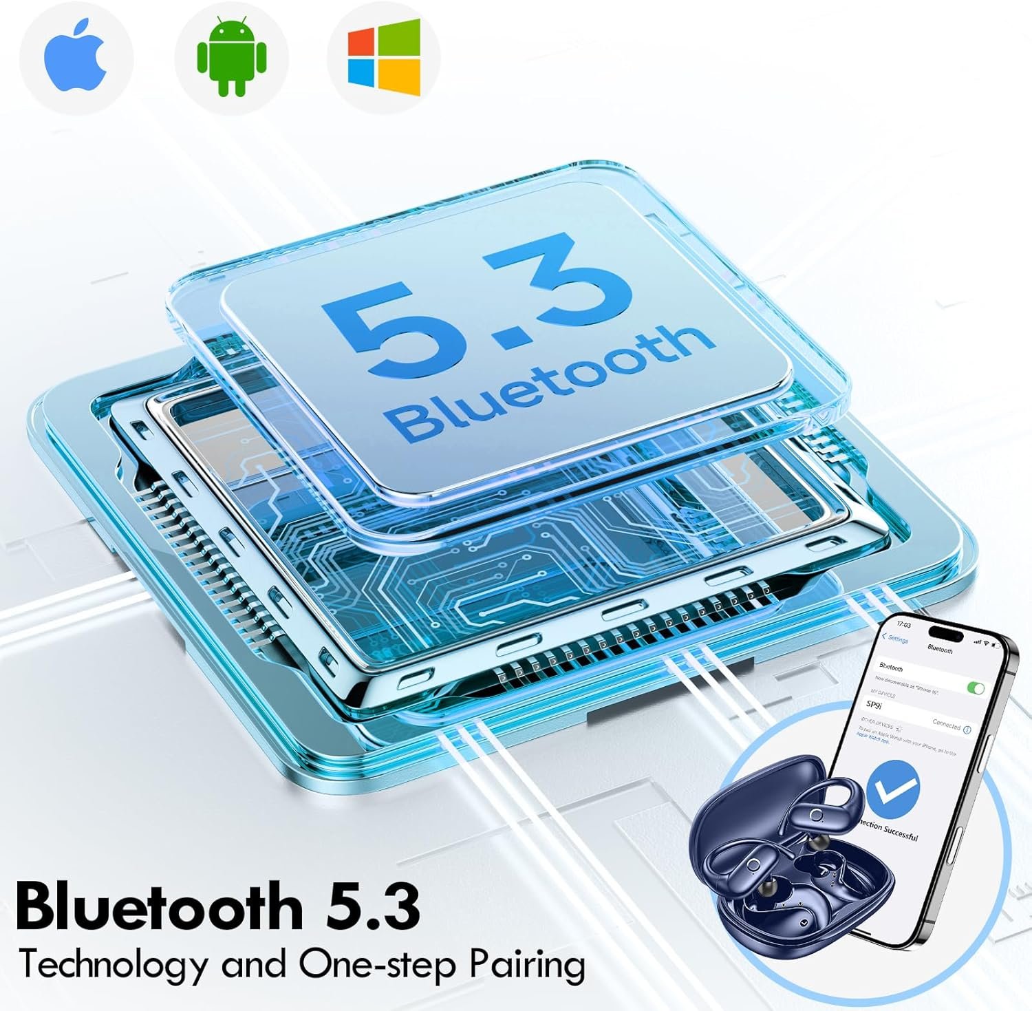 Wireless Bluetooth Over-Ear Headphones with Deep Bass