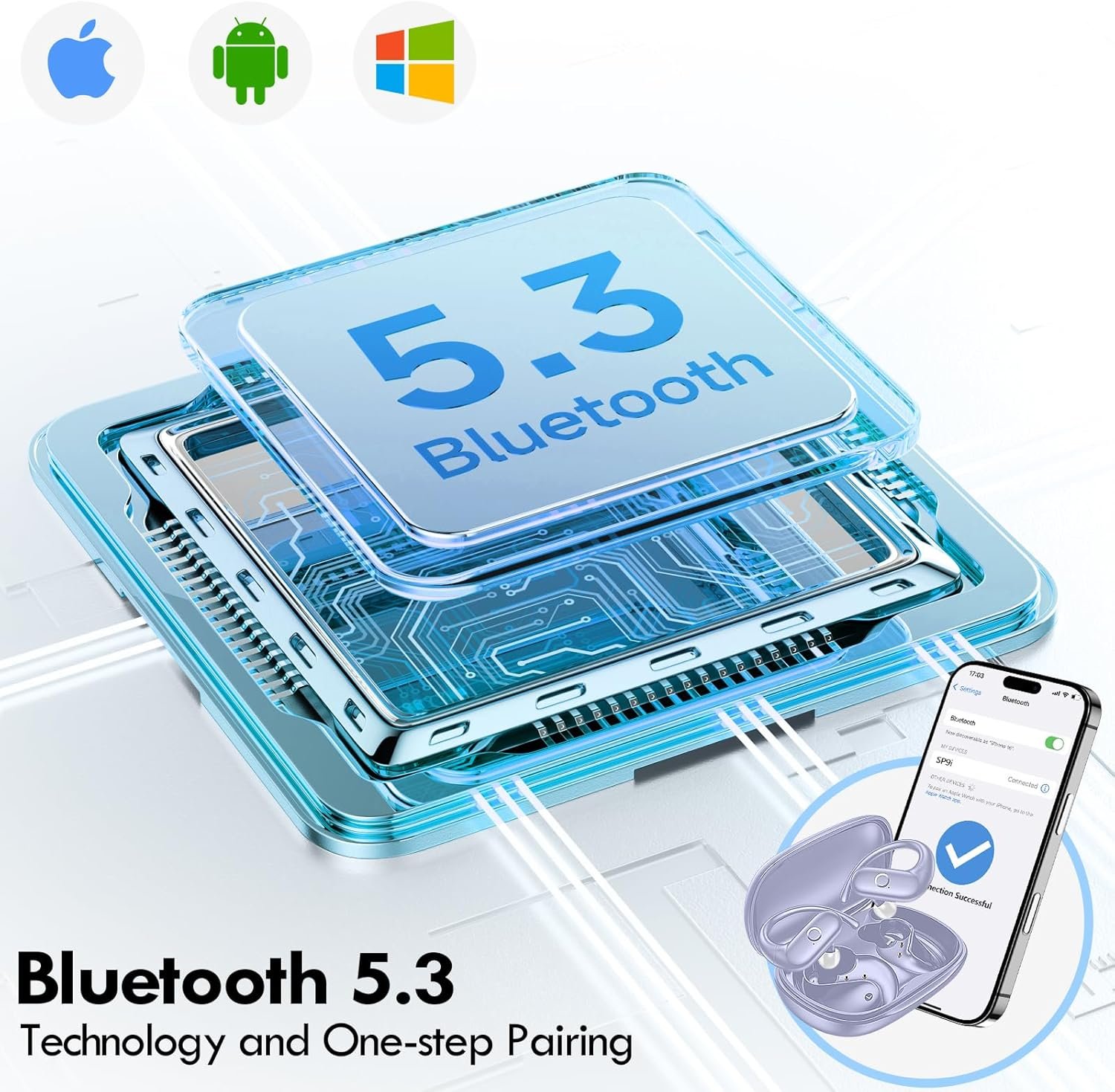 Wireless Bluetooth Over-Ear Headphones with Deep Bass