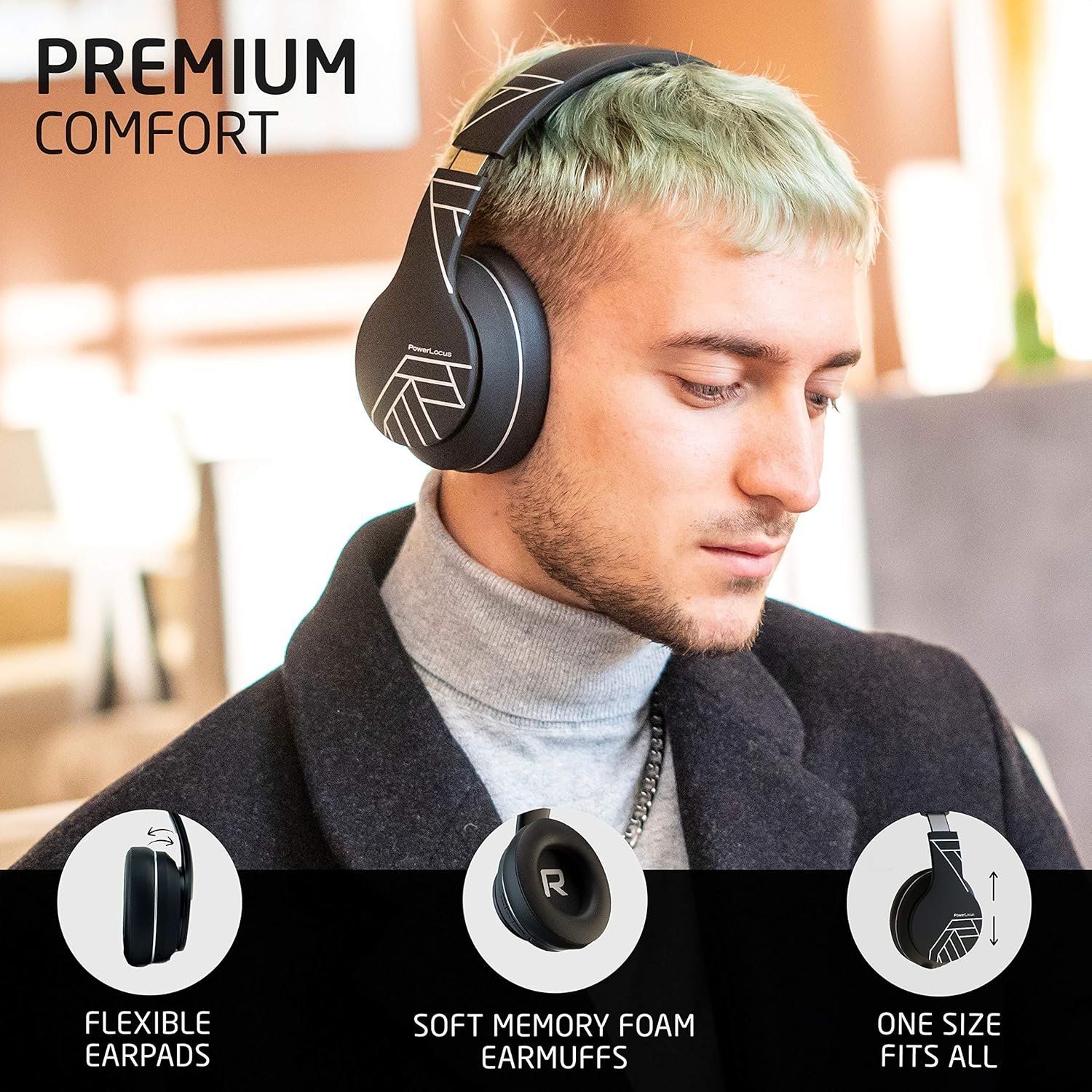 Foldable Wireless Bluetooth Over-Ear Headphones