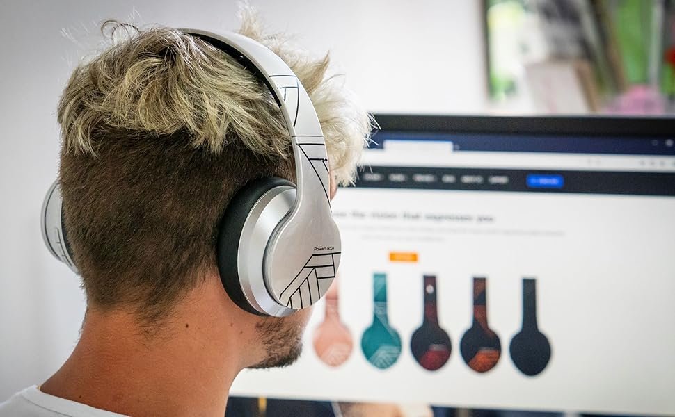 bluetooth headphones over ear hd stereo bass powerful sound hi fi stereo top wireless headphones tv