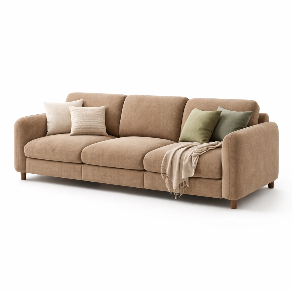 Sofa 3 Sitzer klassisch gepolstert Beige-Javellio