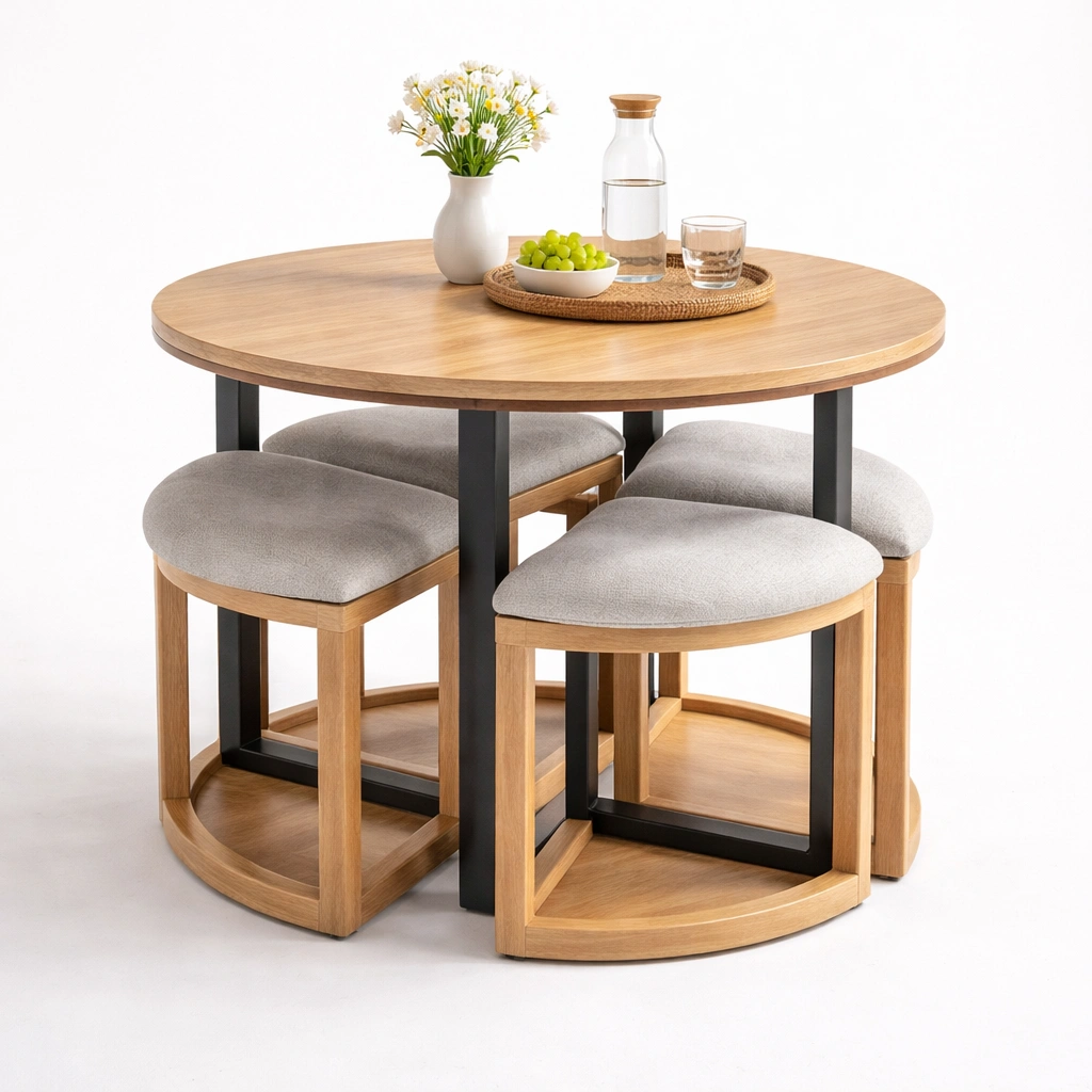 Runder Esstisch mit Stuhlset-Lervino