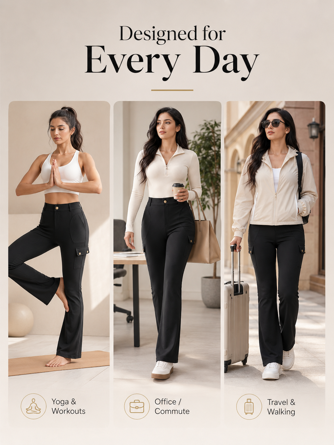 Luno Wear High Waist Sheen 7/8 Leggings with Pockets