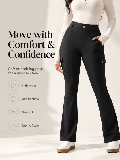 Luno Wear High Waist Sheen 7/8 Leggings with Pockets