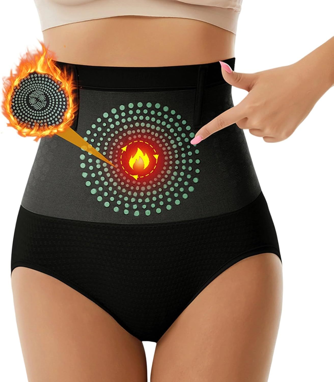 Womens Tummy Control Shapewear Thermogenic Fat Burning Sculpting Shorts High Waisted Seamless Shaping Underwear