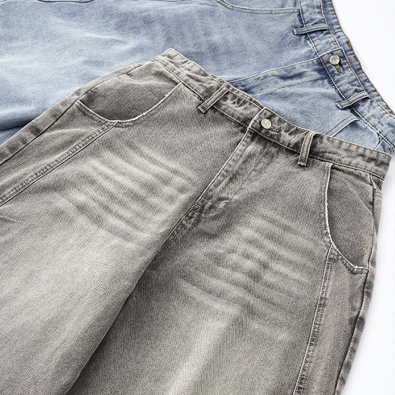 INFLATION Washed Barrel Baggy Jeans
