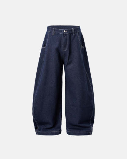INFLATION Washed Barrel Baggy Jeans