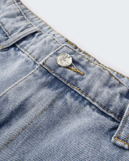 INFLATION Washed Barrel Baggy Jeans
