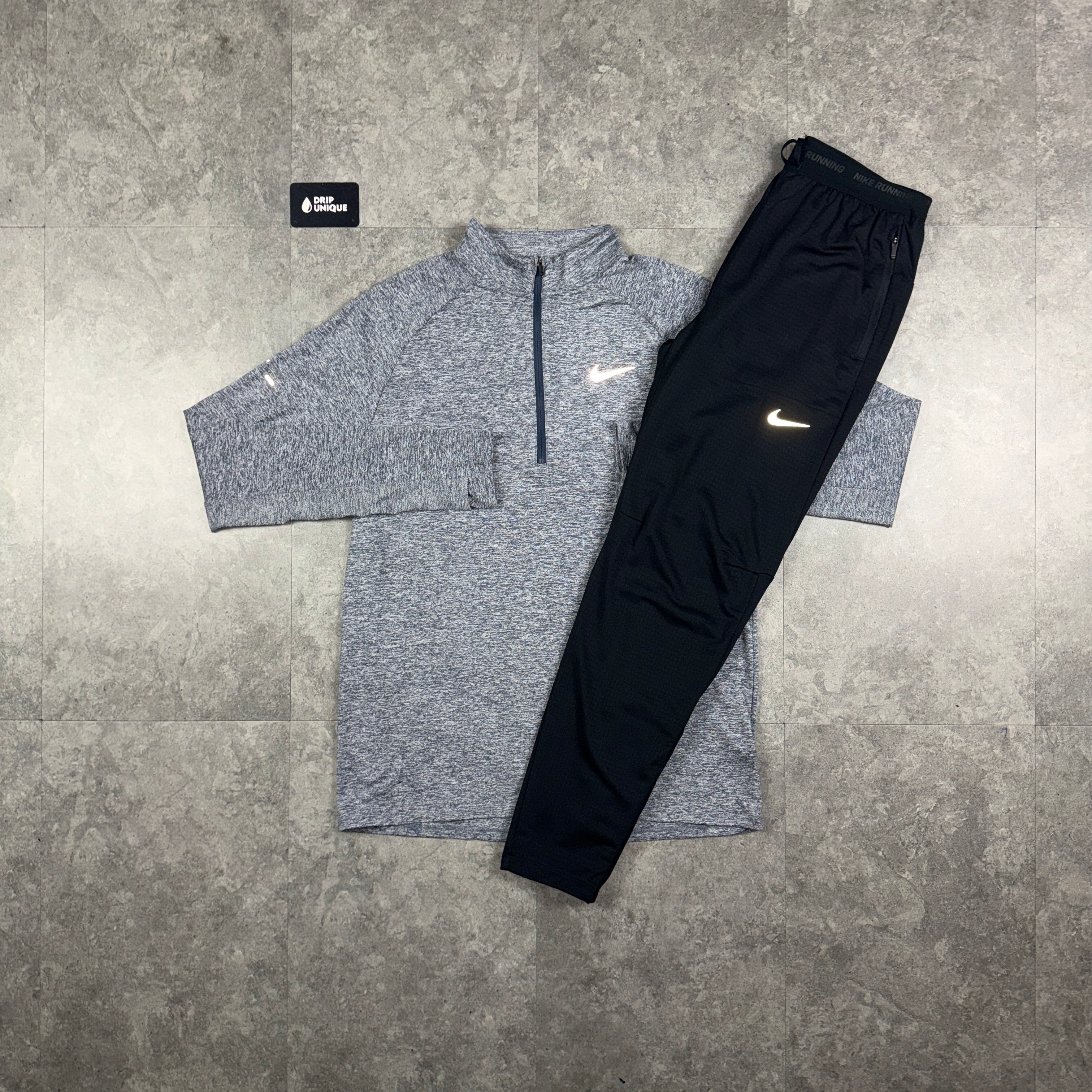 Nike Element 1/4 Zip Thunder & Black Phenom Pants Set