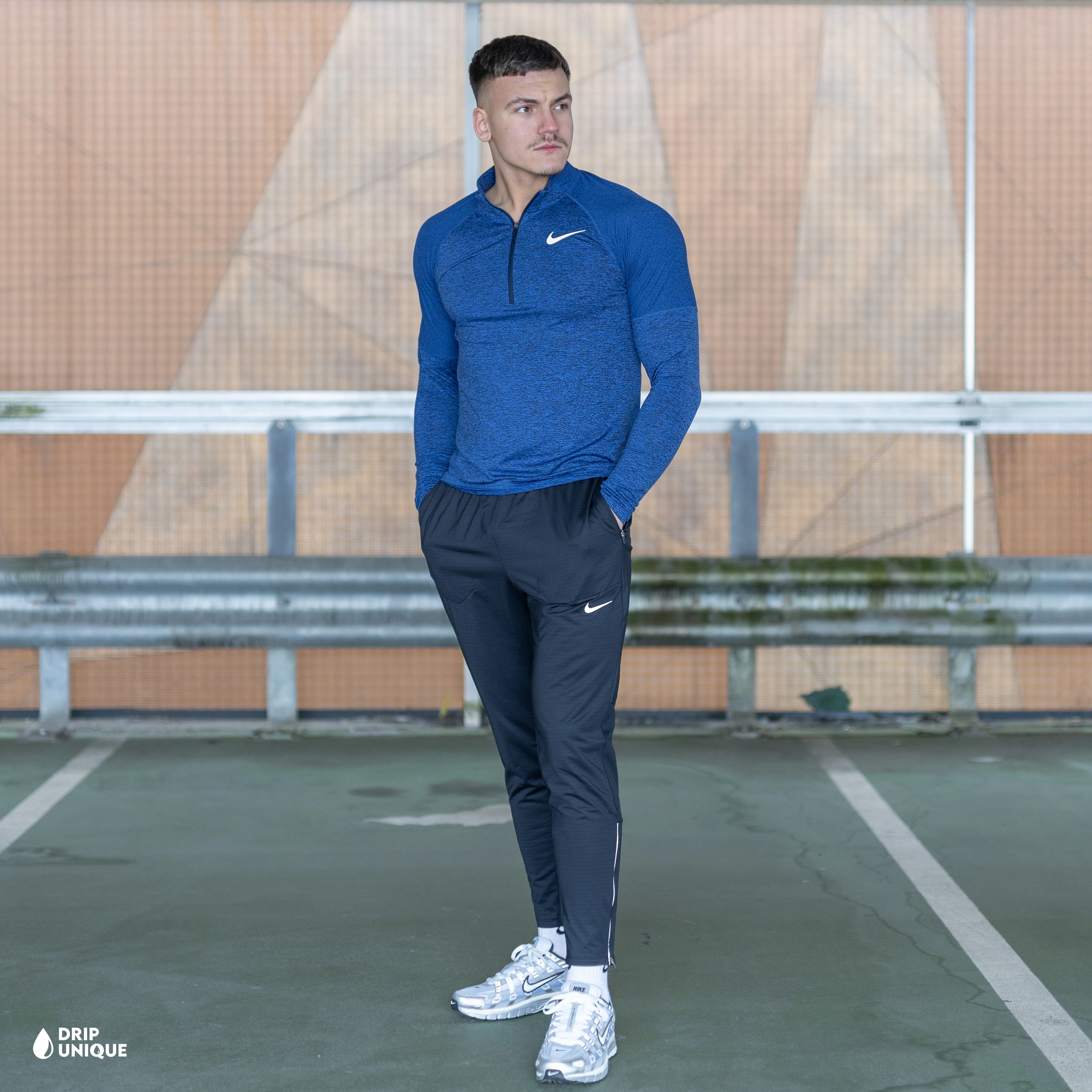 Nike Element 1/4 Zip Royal Blue & Black Phenom Pants Set