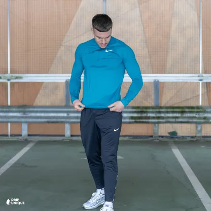 Nike Element 1/4 Zip Aqua Blue & Black Phenom Pants Set