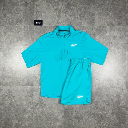 Nike Dri-Fit Pacer 1/4 Zip Dusty Catus & Dusty Cactus Challenger Shorts Set