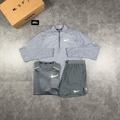 Nike Element 1/4 Zip Grey Bundle