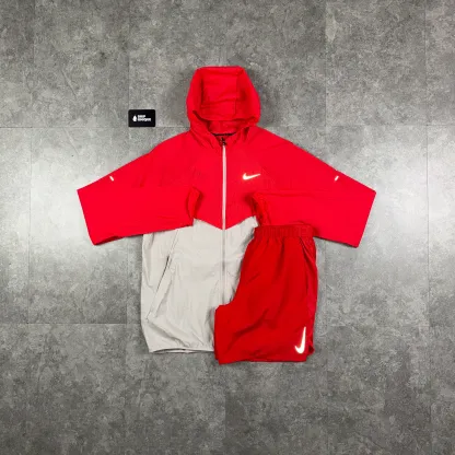 Nike UV Windrunner Jacket Red & Red Challenger Shorts Set