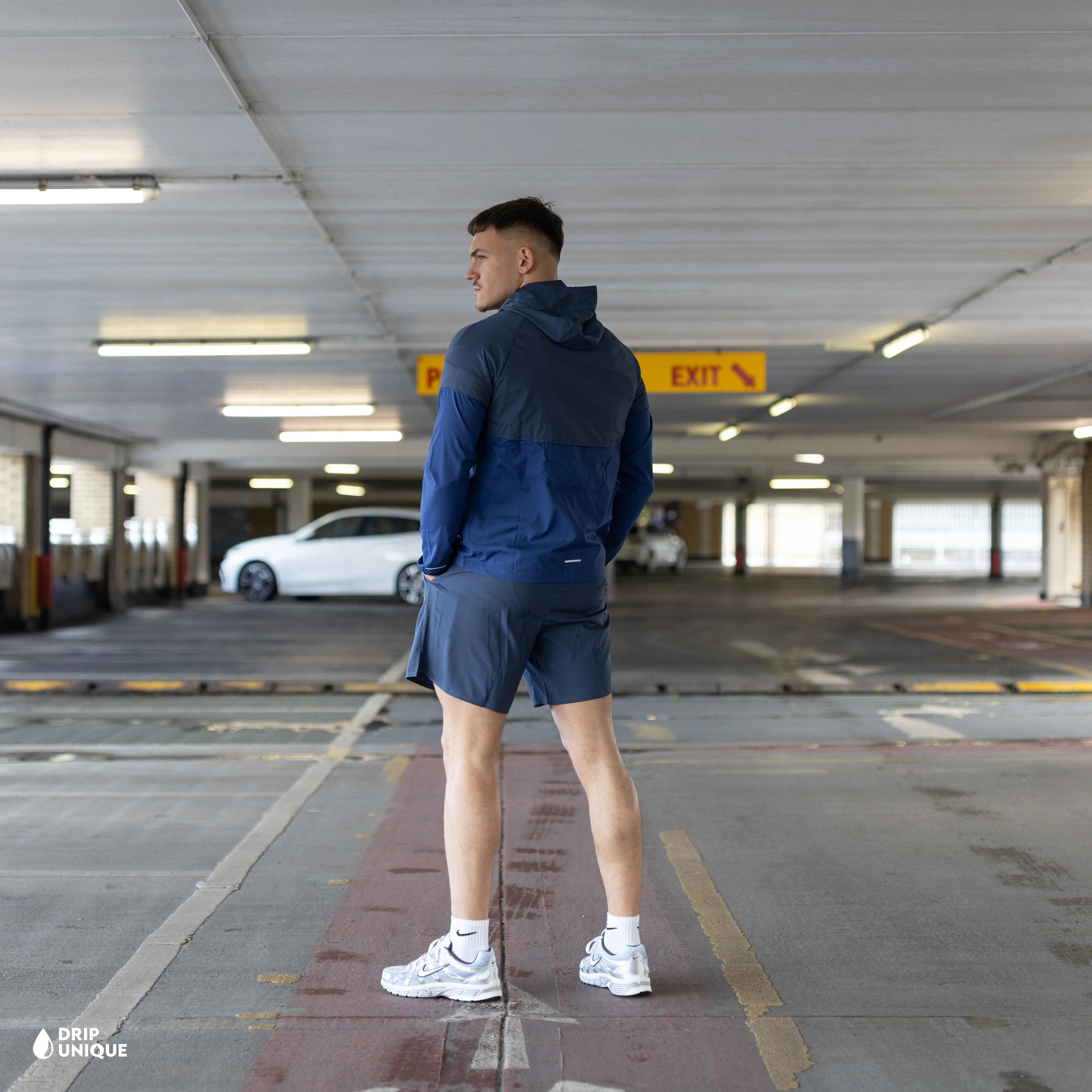 Nike UV Windrunner Jacket Thunder Blue & Blue Challenger Shorts Set