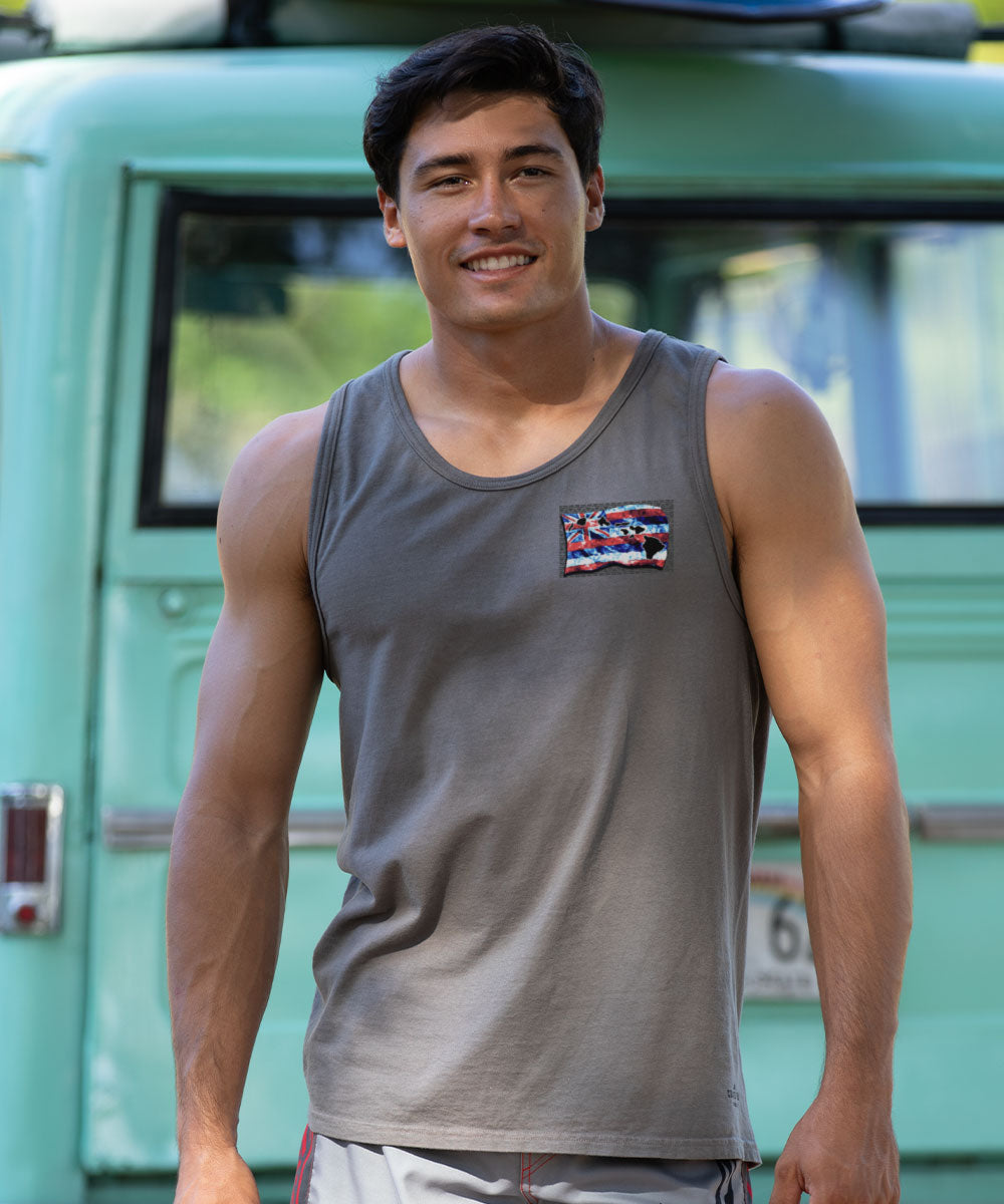 Hawaiian Island Flag - Crater Dyed® Sleeveless Tank Top