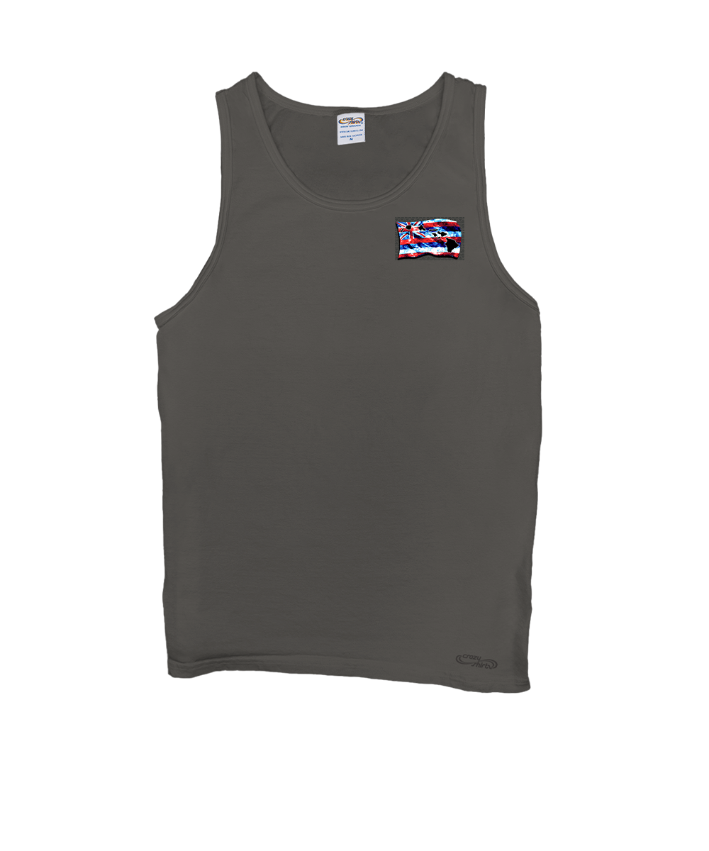 Hawaiian Island Flag - Crater Dyed® Sleeveless Tank Top