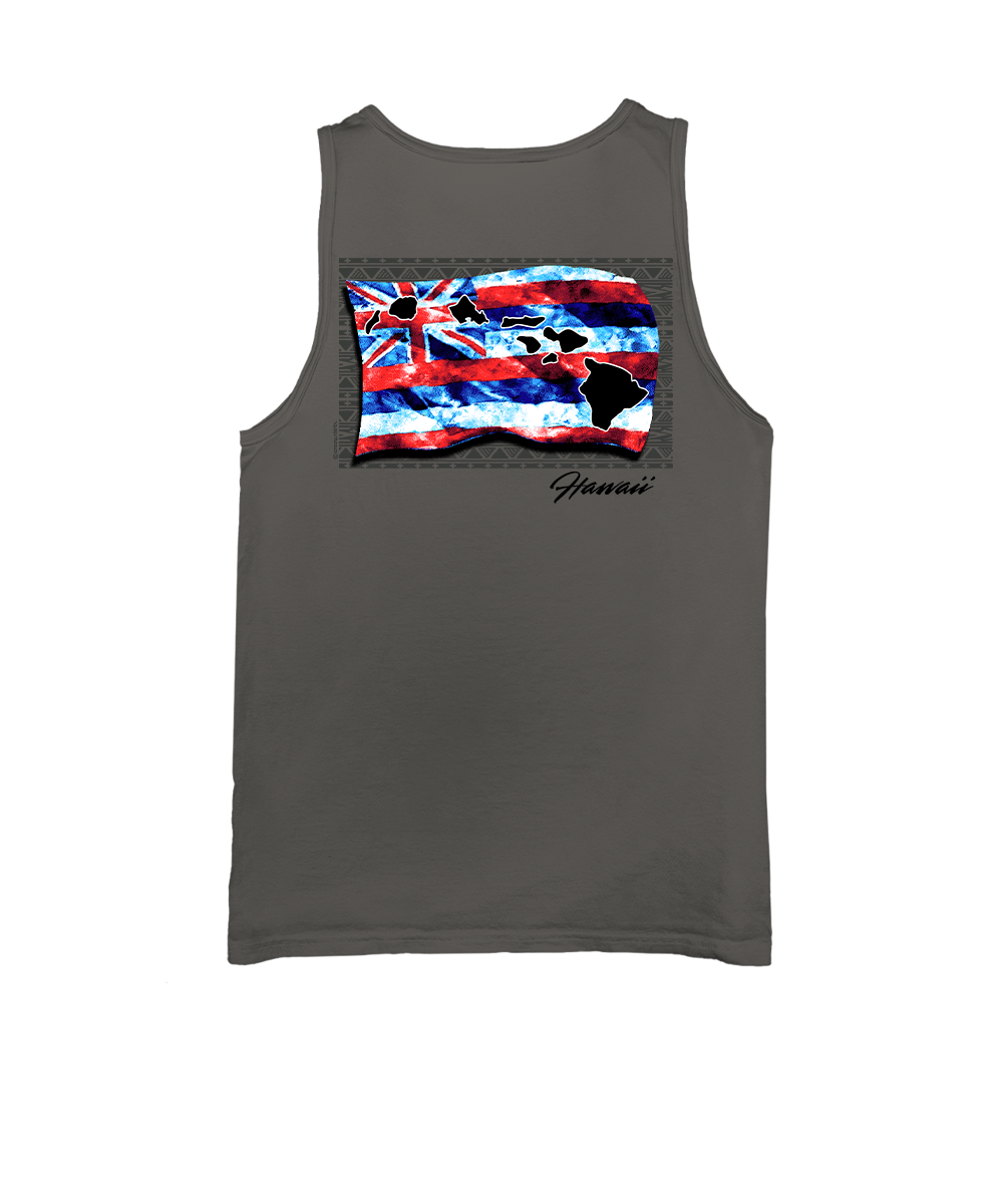 Hawaiian Island Flag - Crater Dyed® Sleeveless Tank Top