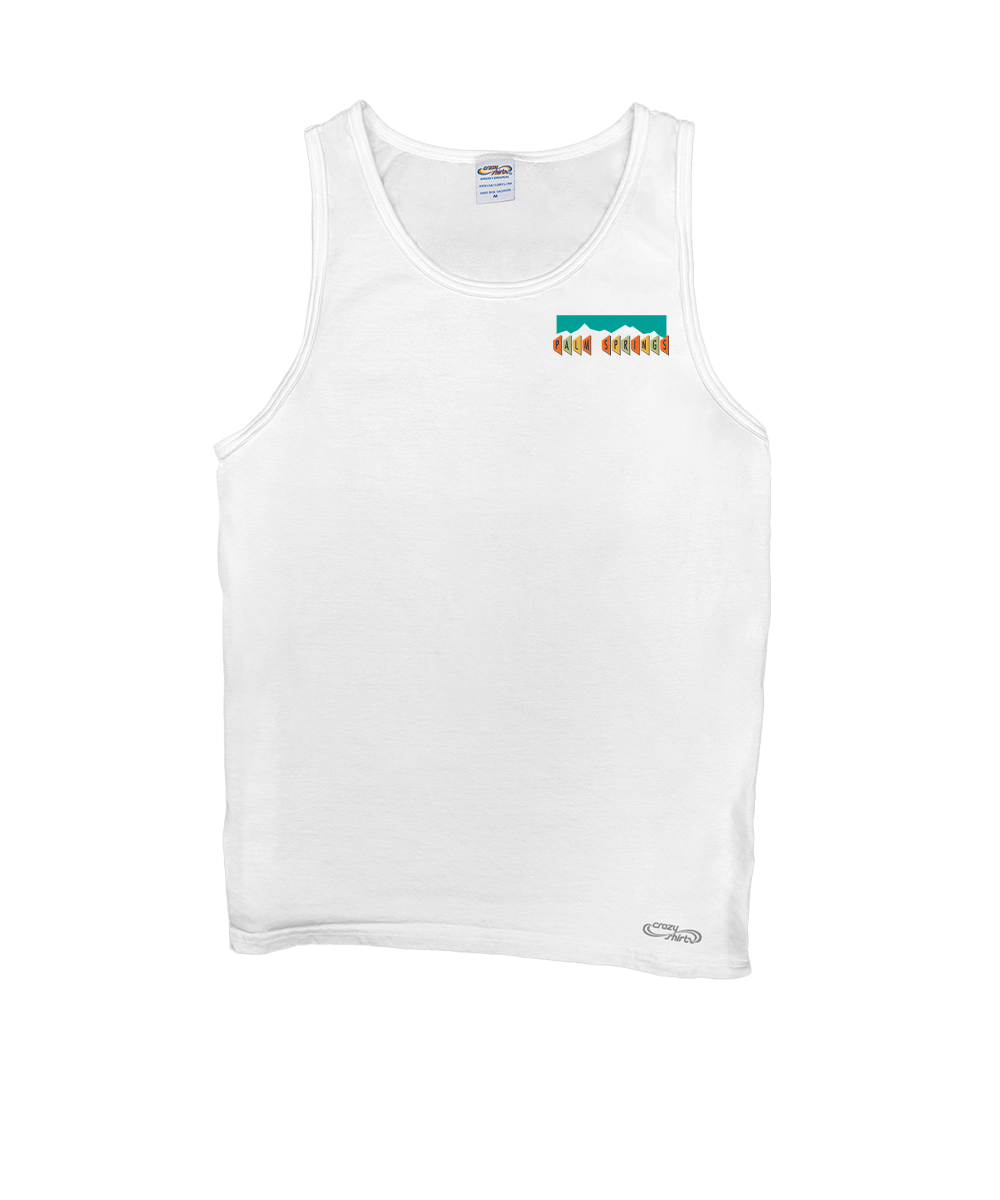 Palm Springs Oasis - White Sleeveless Tank Top