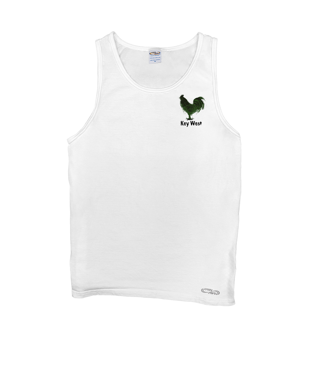 Chicken Scratch - White Sleeveless Tank Top