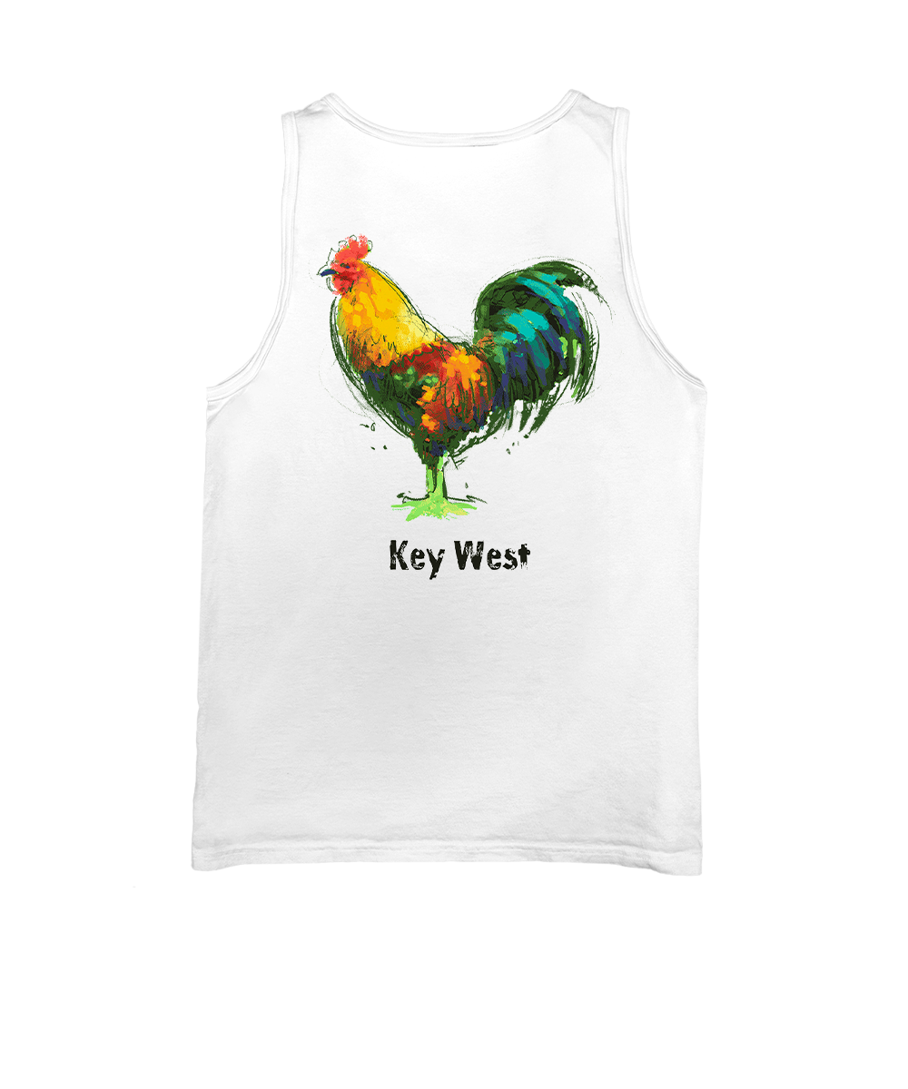 Chicken Scratch - White Sleeveless Tank Top