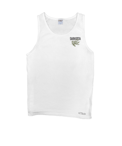 Tribal Gator - White Sleeveless Tank Top