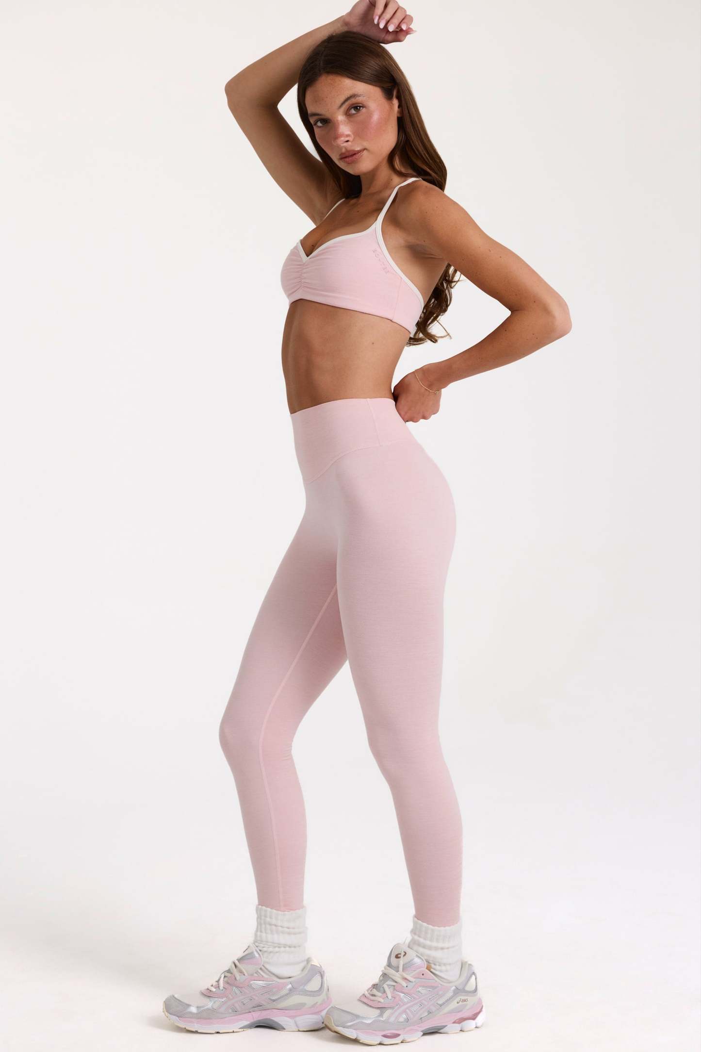 Soft Active Leggings in Blush Marl