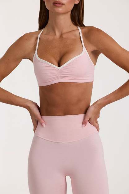 Soft Active Sports Bra in Blush Marl