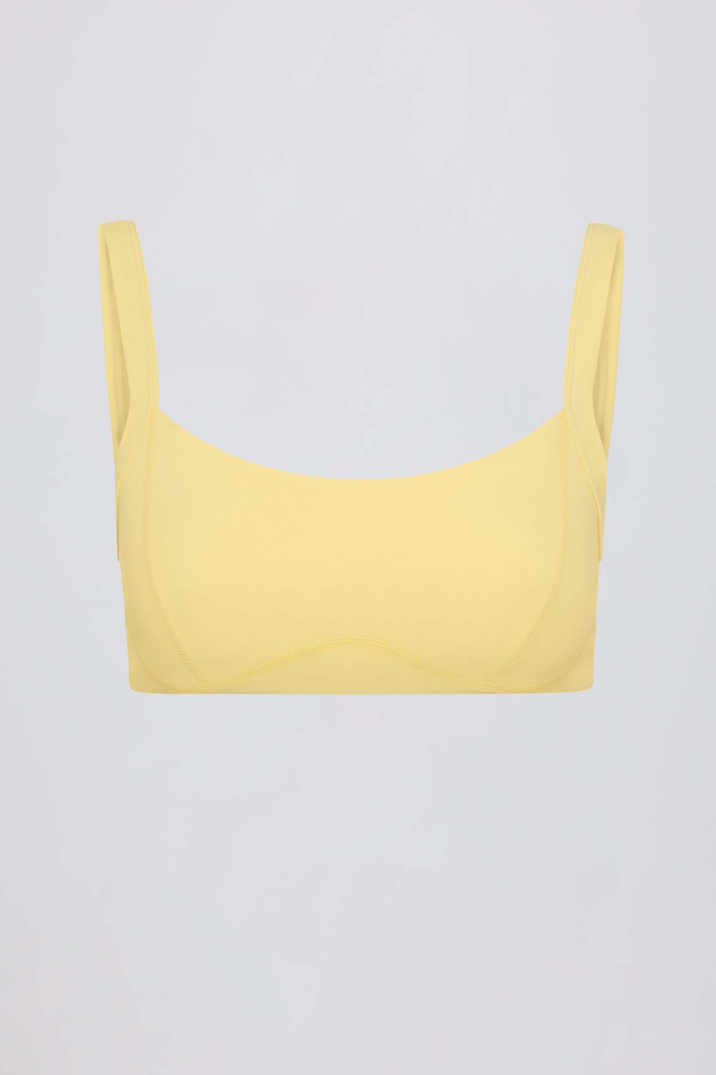 Soft Active Seam-Detail Sports Bra in Lemon