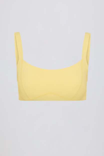 Soft Active Seam-Detail Sports Bra in Lemon