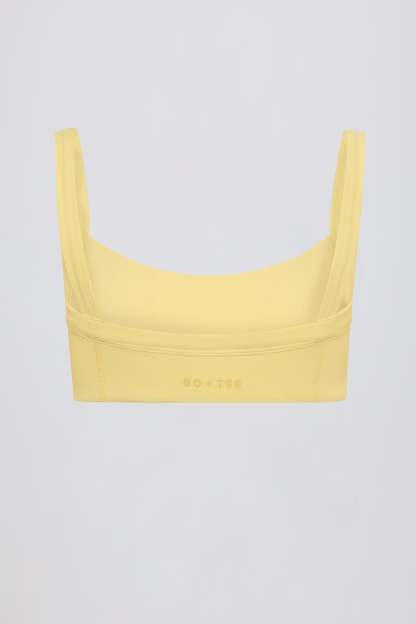 Soft Active Seam-Detail Sports Bra in Lemon