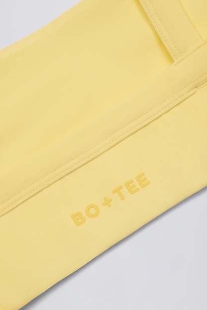 Soft Active Seam-Detail Sports Bra in Lemon
