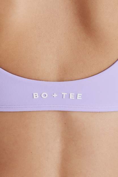 Soft Active Twist-Front Sports Bra in Lavender