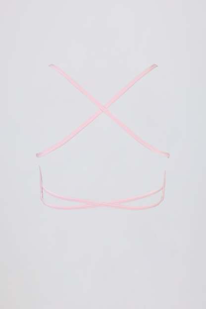 Super Sculpt Seamless Backless Sports Bra in Powder Pink