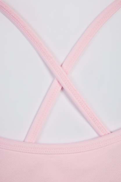 Super Sculpt Seamless Backless Sports Bra in Powder Pink