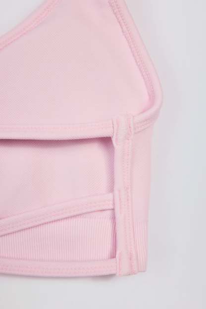 Super Sculpt Seamless Backless Sports Bra in Powder Pink