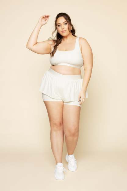 On The Run Ruffle Short - Ivory
