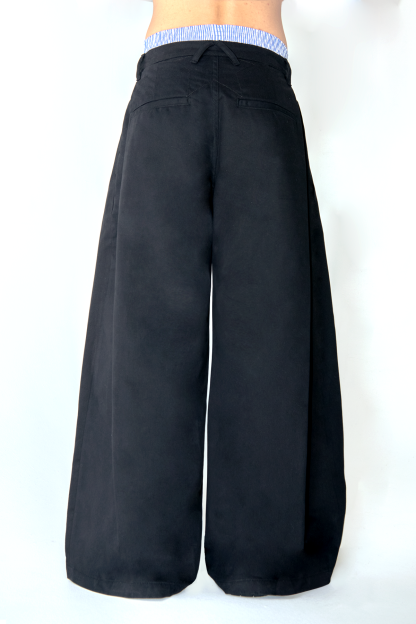 15OZ PLEATED BAGGY JEANS