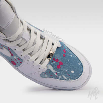 Acid Wash Paint Splat Denim -Mid Custom
