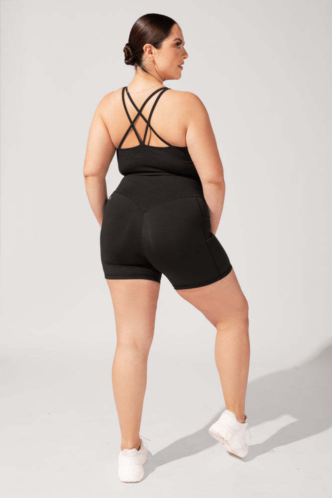 Crisscross Hourglass® Booty Short - Black